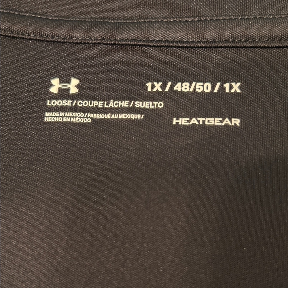 Under Armour HeatGear Women's Black V-Neck Althletic Tee SZ 1X - Picture 2 of 8